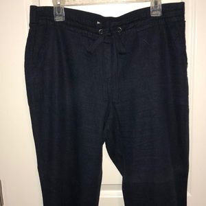 Navy Linen Pants